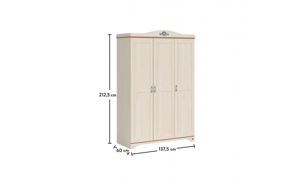 FLORA (NEW) 3 ustega riidekapp | Laste riidekapid | ZIPhome.ee pilt 5