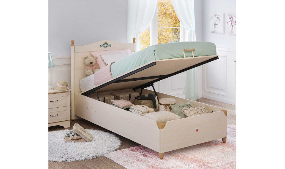 FLORA (NEW) voodi pesukastiga ja tõstemehhanismiga (100x200 cm) | Laste voodid | ZIPhome.ee pilt 3