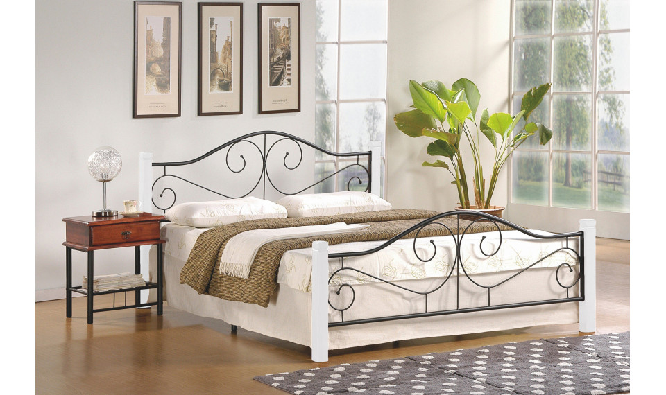 VIOLETTA 160 voodi, värv must/valge | Voodid | ZIPhome.ee pilt 1