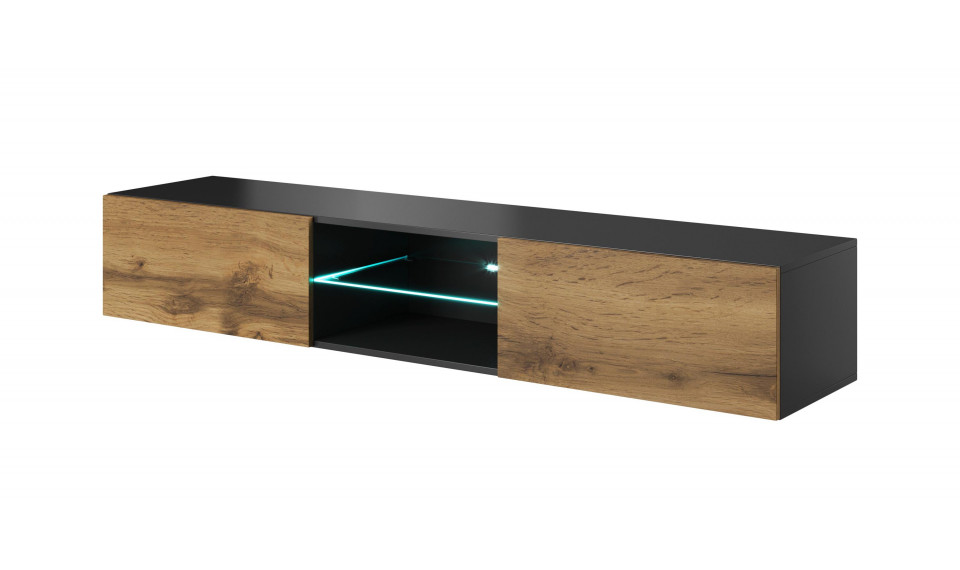 LIVO RTV-180W ТВ-подставка настенная, цвет антрацит/дуб вотан | Тумбы под телевизор | ZIPhome.ee изображение 1