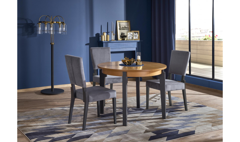 SORBUS 100-200 extendable dining table golden oak / graphite | Tables | ZIPhome.ee image 1