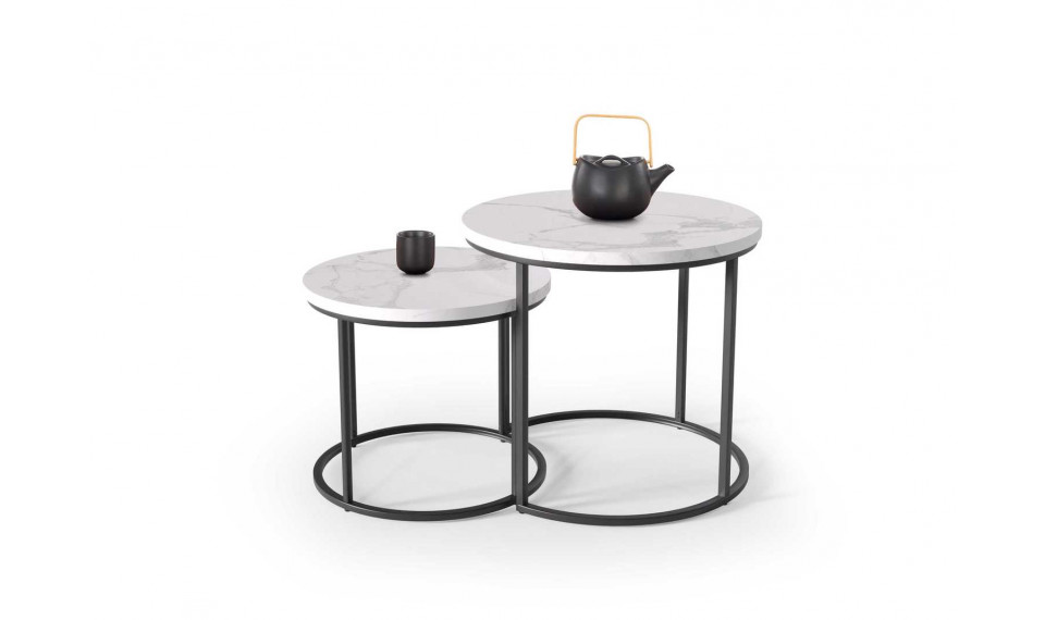 OREO Coffee tables, set of 2 pcs, white | Сoffee tables | ZIPhome.ee image 3