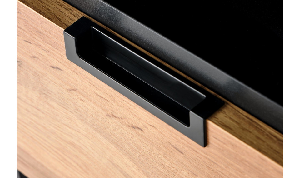 SILVIA Прикроватная тумба, цвет дуб вотан/черный | Прикроватные тумбочки | ZIPhome.ee изображение 6