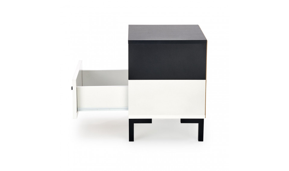 SILVIA Прикроватная тумба, цвет белый/черный | Прикроватные тумбочки | ZIPhome.ee изображение 3
