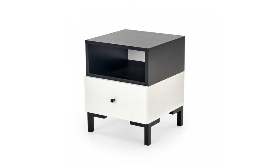 SILVIA Прикроватная тумба, цвет белый/черный | Прикроватные тумбочки | ZIPhome.ee изображение 1