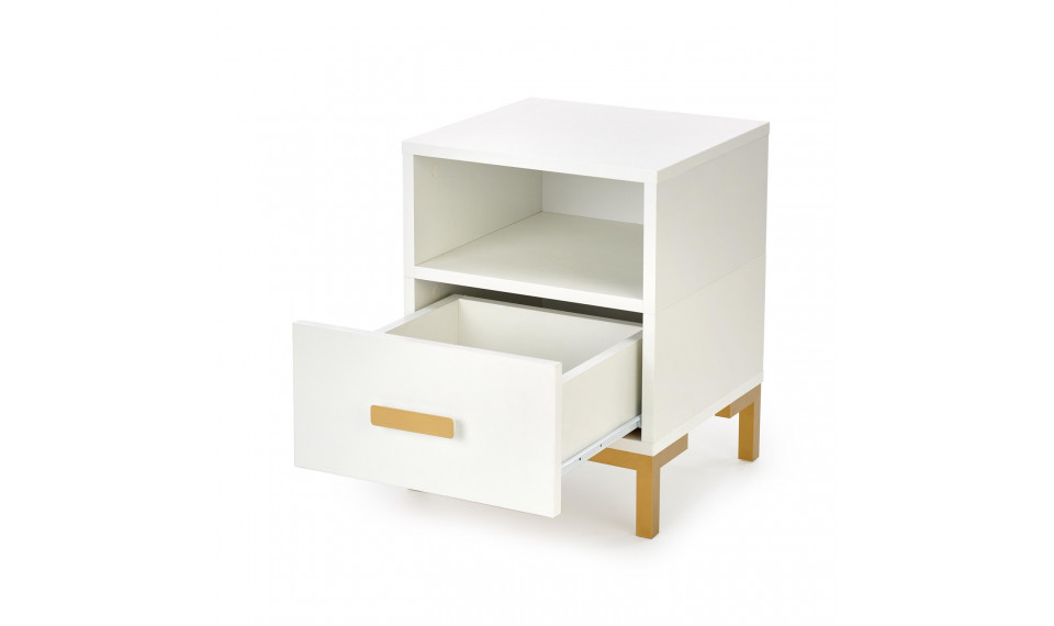 SILVIA Прикроватная тумба, цвет белый/золотистый | Прикроватные тумбочки | ZIPhome.ee изображение 2