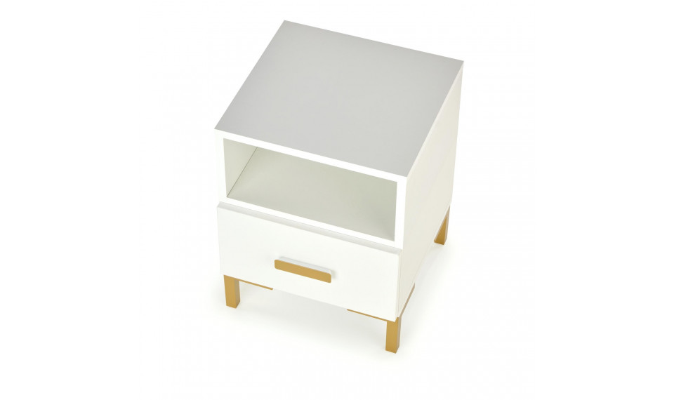 SILVIA Прикроватная тумба, цвет белый/золотистый | Прикроватные тумбочки | ZIPhome.ee изображение 3