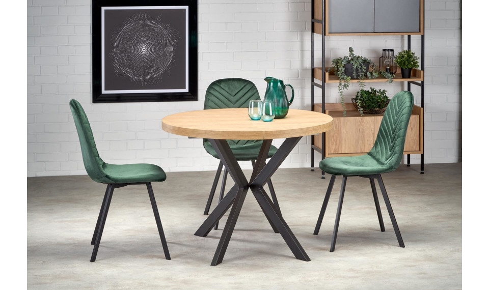 PERONI Extendable 100/250 dining table,  golden oak/black | Pöydät | ZIPhome.ee kuva 2