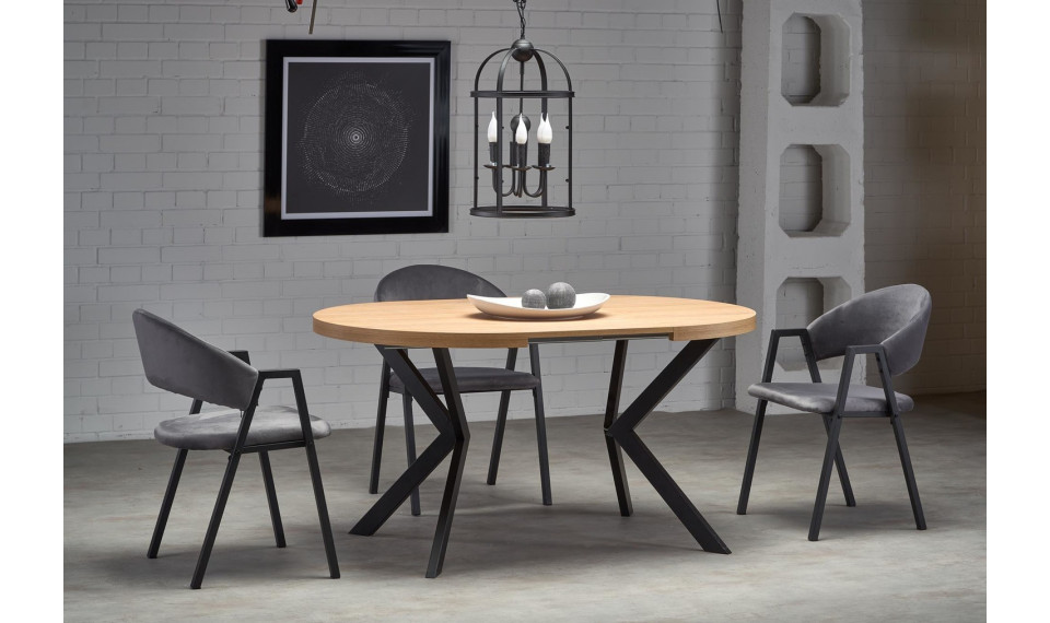 PERONI Extendable 100/250 dining table,  golden oak/black | Pöydät | ZIPhome.ee kuva 3