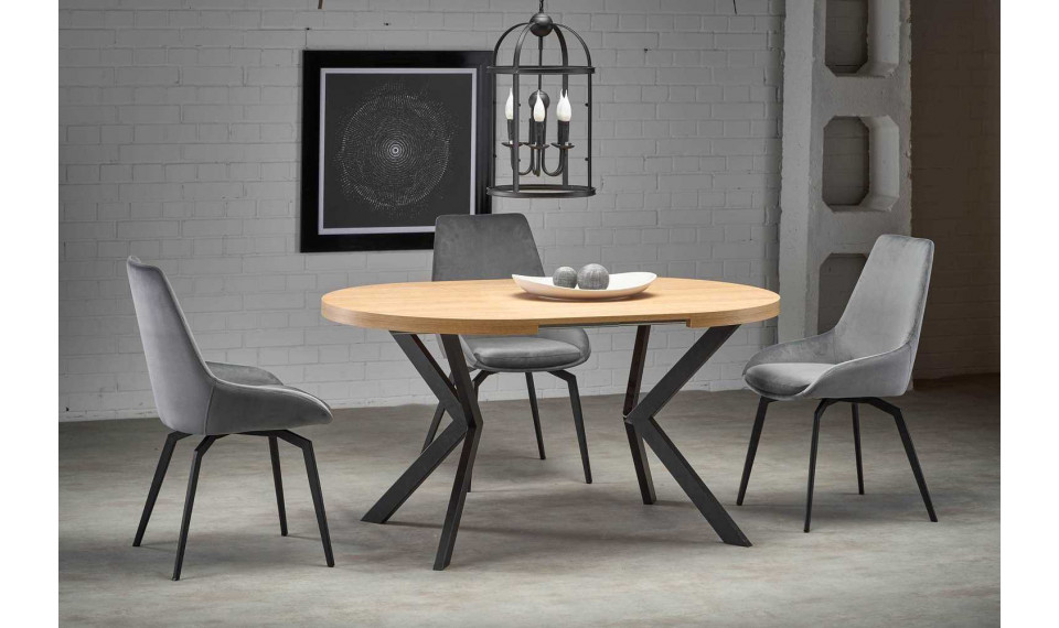 PERONI Extendable 100/250 dining table,  golden oak/black | Pöydät | ZIPhome.ee kuva 1
