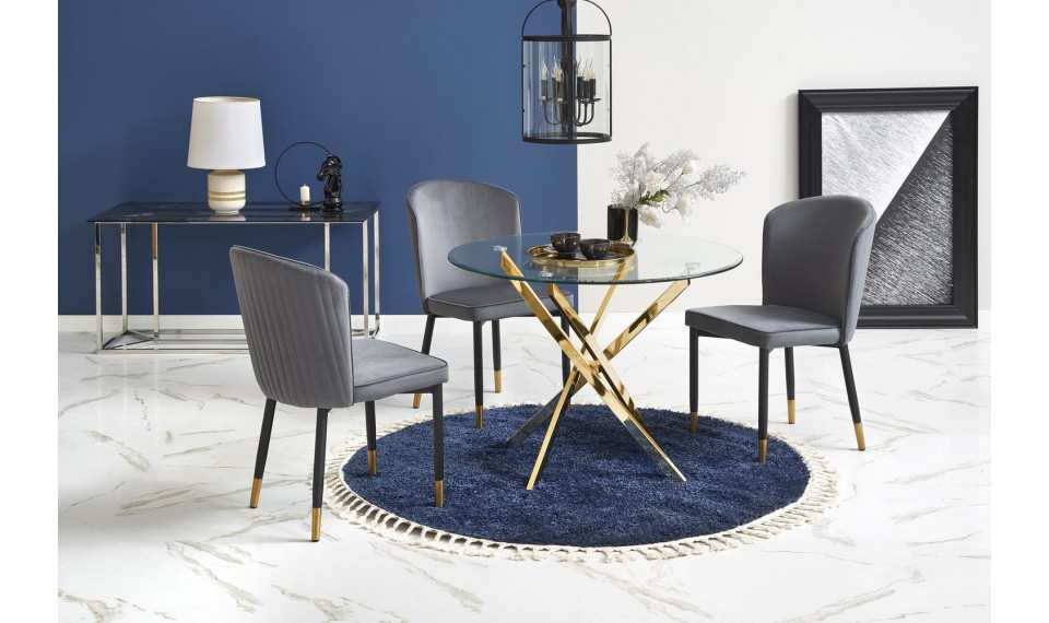 RAYMOND Dining table, color gold/glass | Tables | ZIPhome.ee image 1