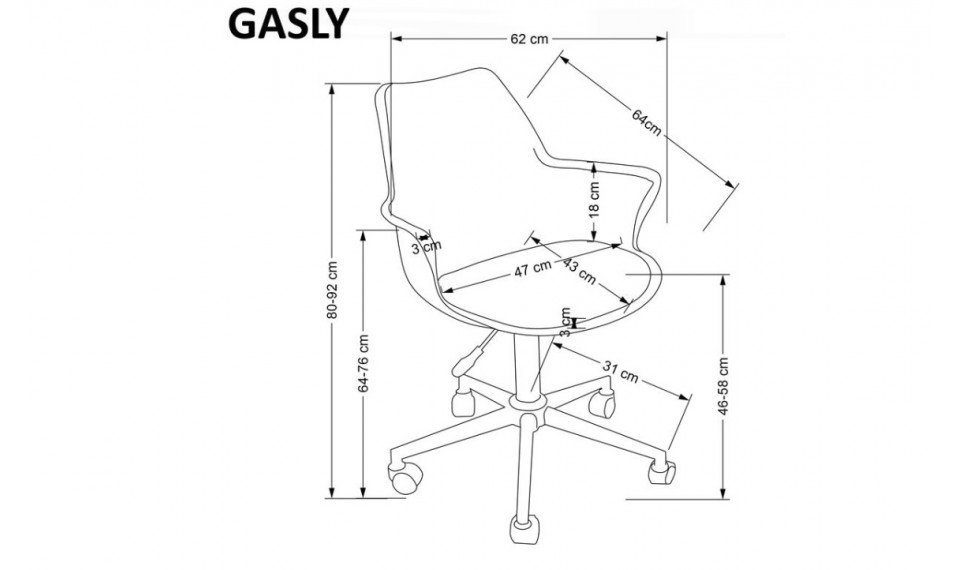 Gasly arvutitool roosa | Kontoritoolid | ZIPhome.ee image 6