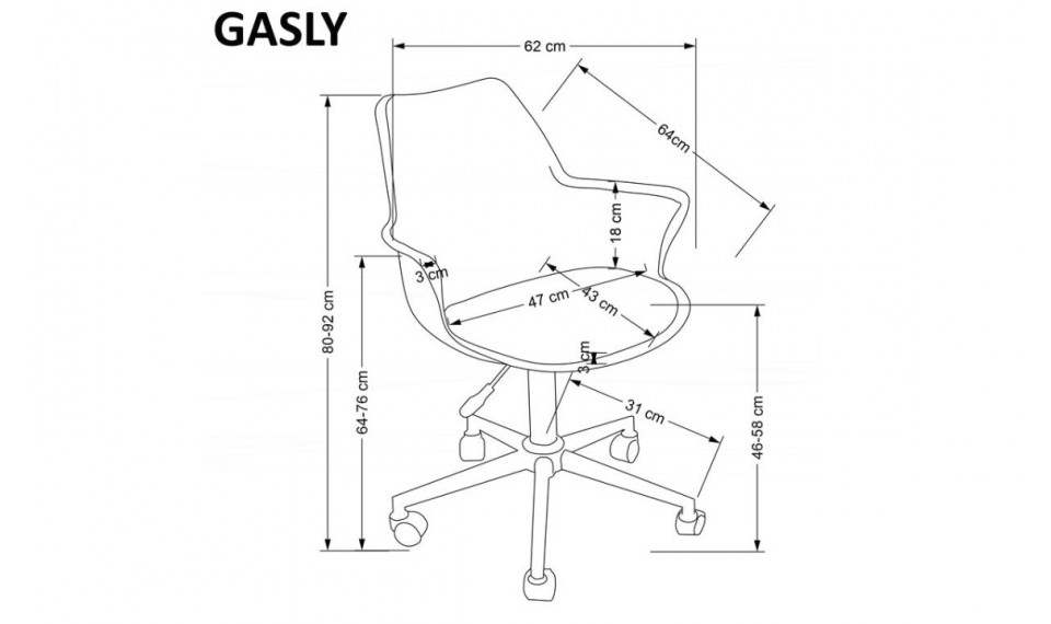 Gasly офисный стул белый | Офисные кресла | ZIPhome.ee изображение 4