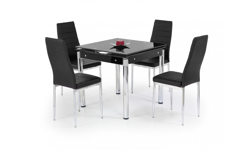 KENT Extendable 80-130 dining table, black chrome | Tables | ZIPhome.ee image 1