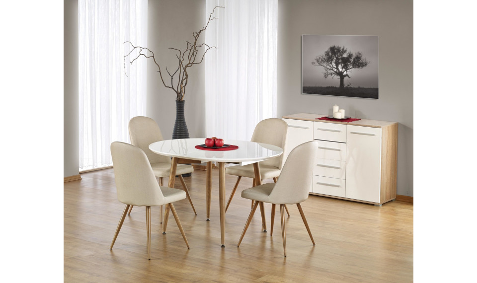 EDWARD Extendable 120-200 dining table, color: honey oak, white | Tables | ZIPhome.ee image 4