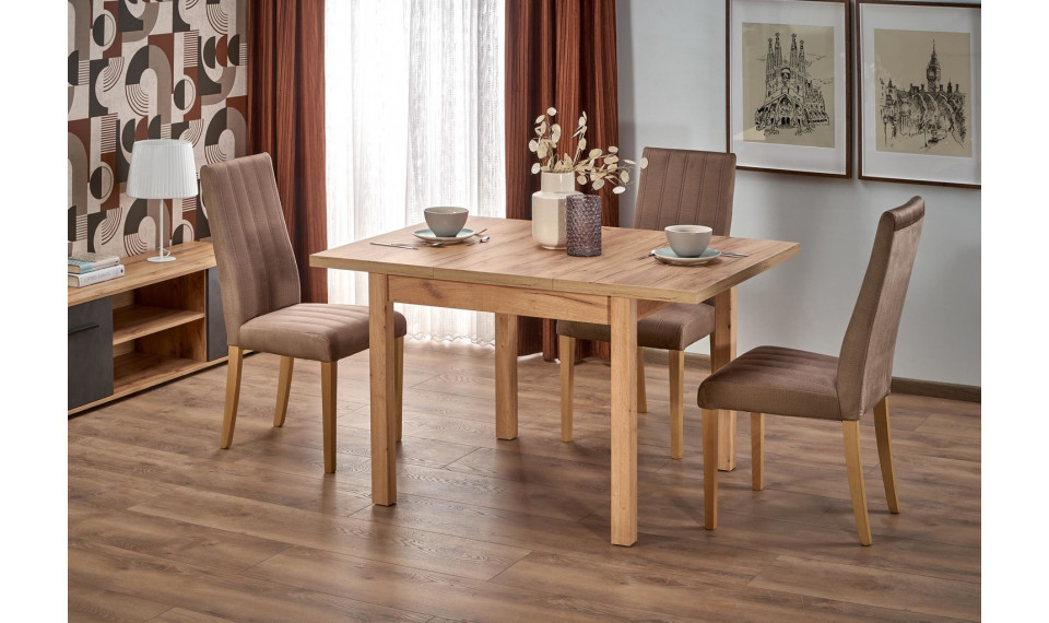 TIAGO SQUARE extendable dining table 90/125, craft oak | Tables | ZIPhome.ee image 2