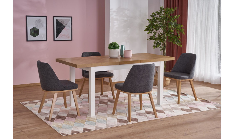 TIAGO 2 Раздвижной обеденный стол 140-220, дуб крафт/белый | Столы | ZIPhome.ee изображение 2