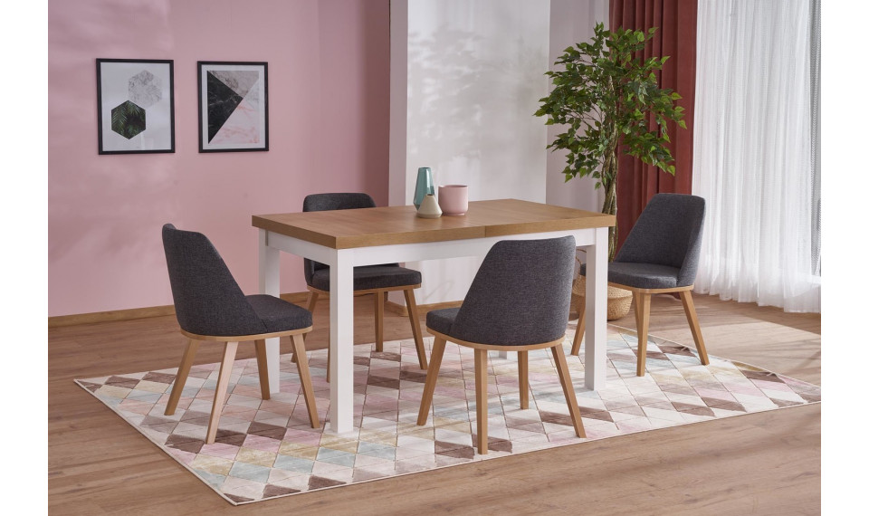 TIAGO 2 Раздвижной обеденный стол 140-220, дуб крафт/белый | Столы | ZIPhome.ee изображение 3