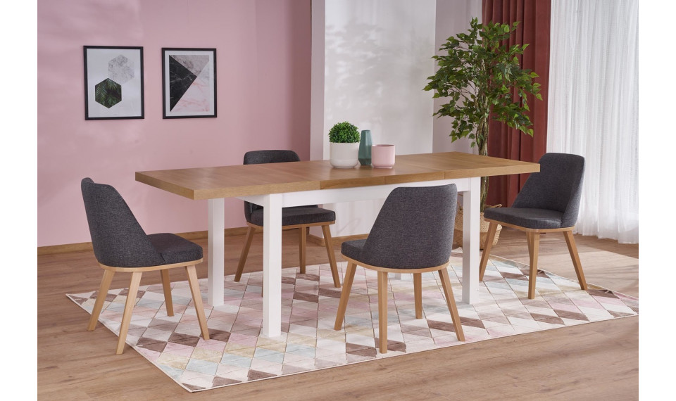 TIAGO 2 Раздвижной обеденный стол 140-220, дуб крафт/белый | Столы | ZIPhome.ee изображение 1