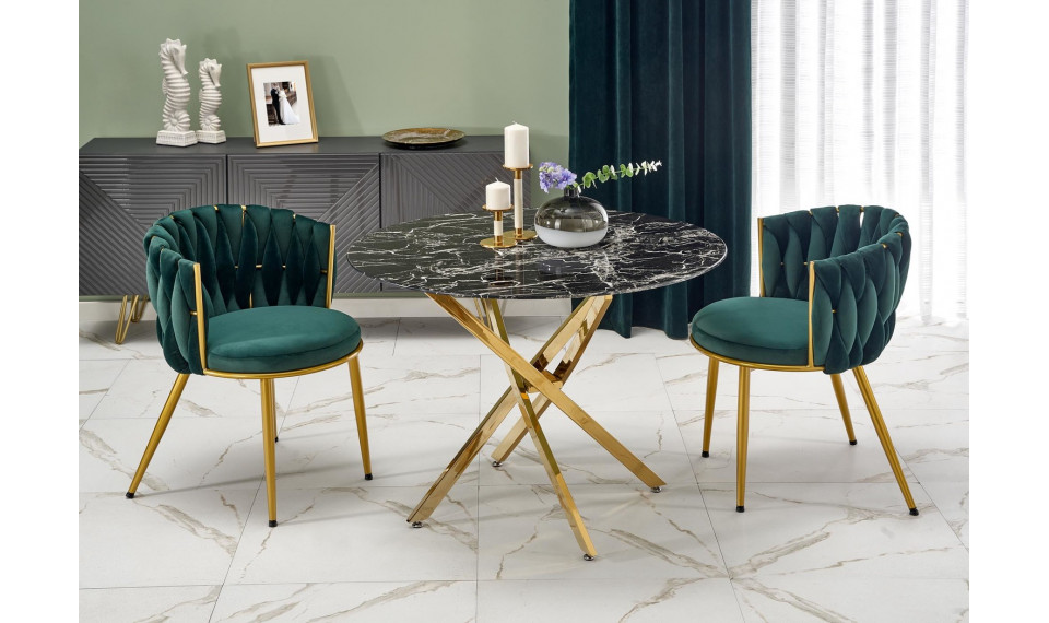 RAYMOND Dining table, color black marble/gold | Tables | ZIPhome.ee image 1