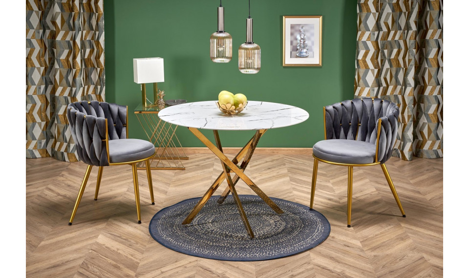 RAYMOND Dining table, color white marble/gold | Tables | ZIPhome.ee image 1