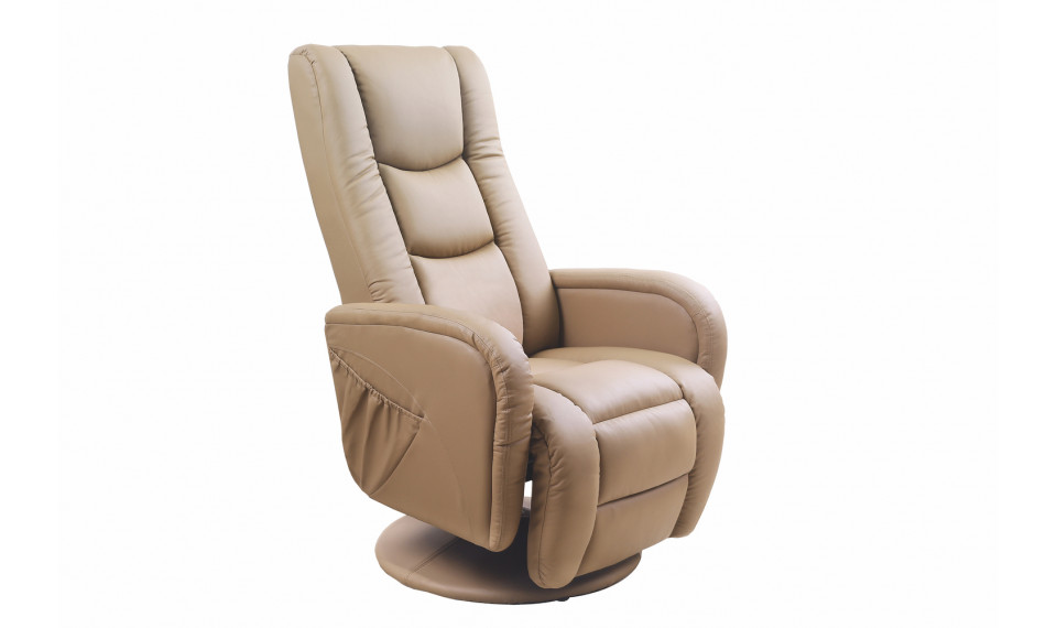 PULSAR Recliner with massage function, eco leather, color: beige | 100% Quality PULSAR Recliner with massage function, eco leather, color: beige | Armchairs | ZIPhome.ee image 1
