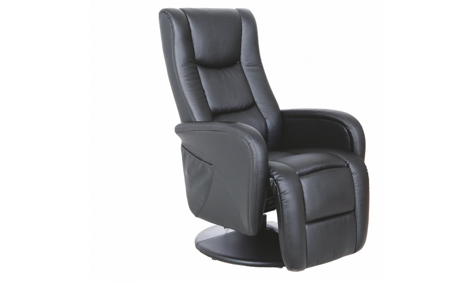 PULSAR Recliner with massage function, eco leather, color: black | 100% Quality PULSAR Recliner with massage function, eco leather, color: black | Armchairs | ZIPhome.ee image 1