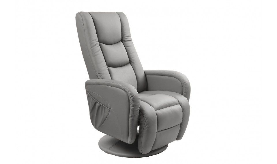 PULSAR Recliner with massage function, eco leather, color: gray | 100% Quality PULSAR Recliner with massage function, eco leather, color: gray | Armchairs | ZIPhome.ee image 1