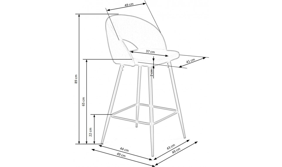 H-96 Барный стул, цвет бежевый | Стулья и кресла | ZIPhome.ee изображение 4