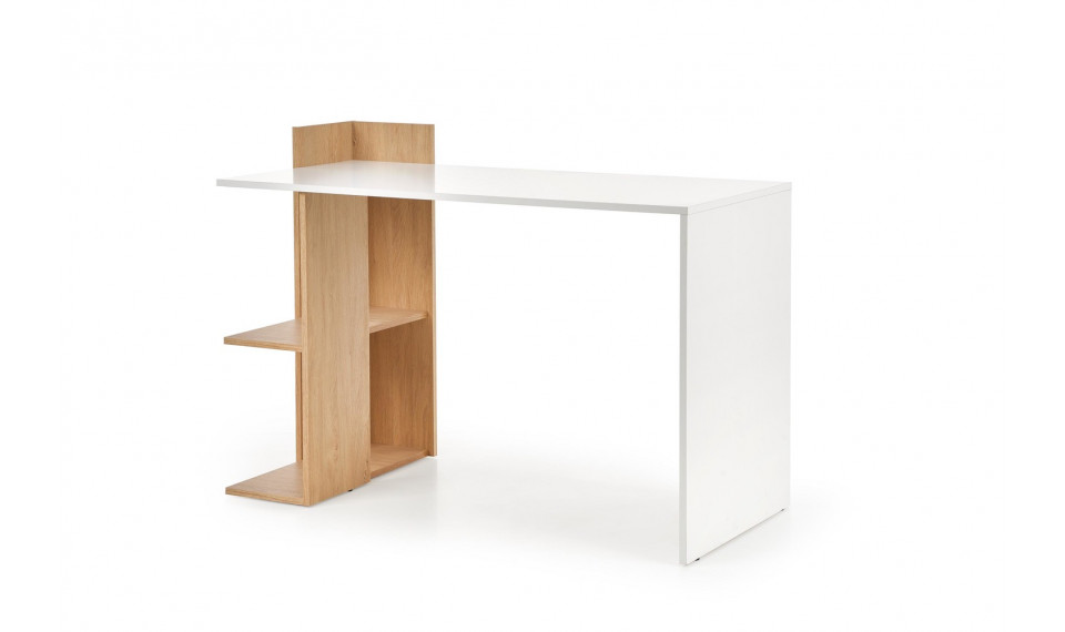 FINO Письменный стол, белый/золотистый дуб | Письменные столы | ZIPhome.ee изображение 3