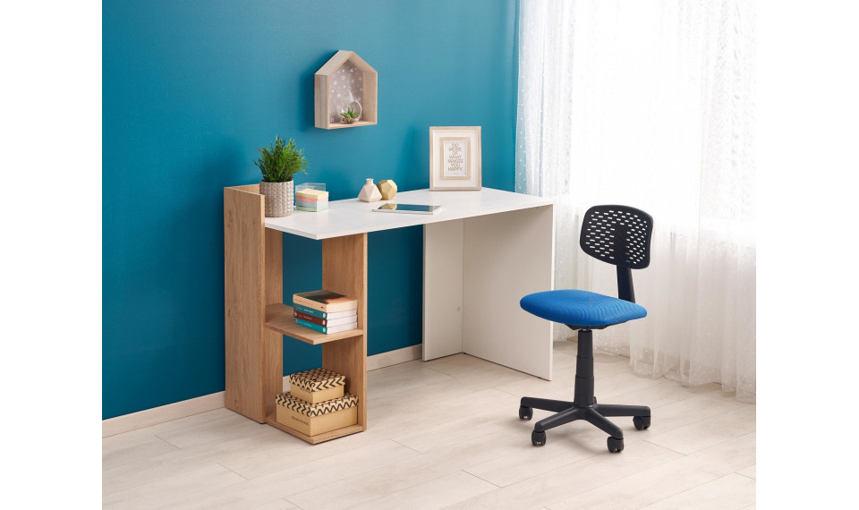 FINO Письменный стол, белый/золотистый дуб | Письменные столы | ZIPhome.ee изображение 4