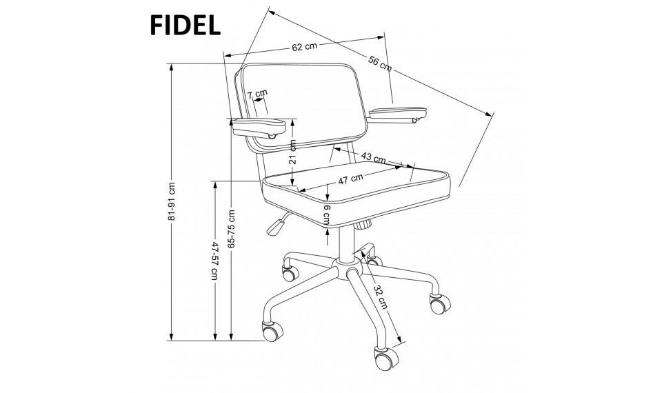 FIDEL Компьютерный стул | Офис | ZIPhome.ee изображение 2
