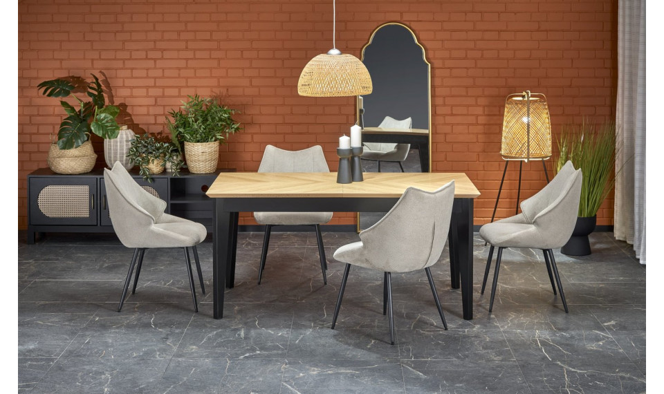 Раздвижной стол Edmondo натуральный/черный 160-240 | Столы | ZIPhome.ee изображение 1