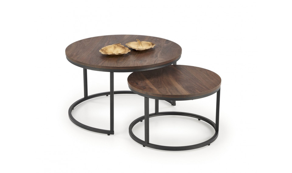 Java cofee table set of 2 walnut/black | Сoffee tables | ZIPhome.ee image 1