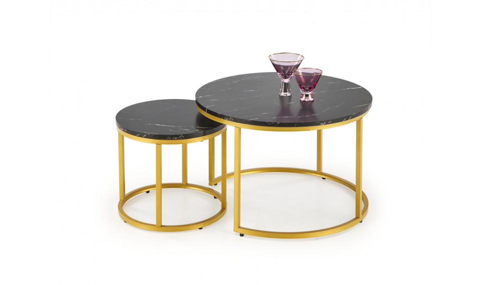 Paola black gold coffe table set | Сoffee tables | ZIPhome.ee image 1