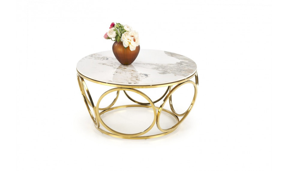 Журнальный столик Venus 2 белый мрамор/золото | Кофейные столы | ZIPhome.ee изображение 1