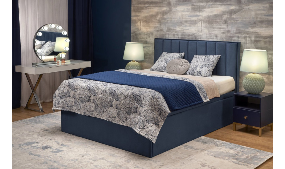 Asento 160 voodi pesukastiga tumesinine | Voodid | ZIPhome.ee pilt 1