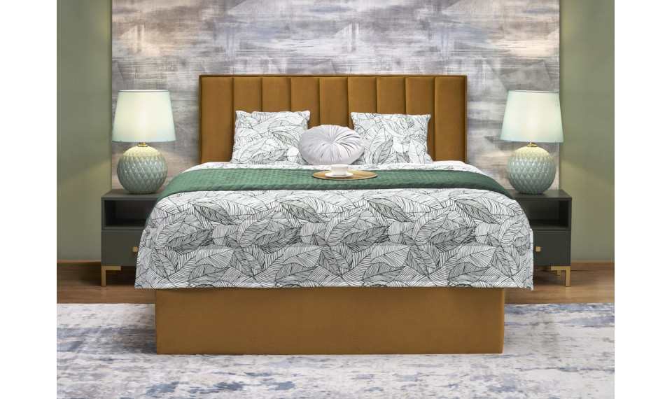 Asento 160 voodi pesukastiga sinepikollane | Voodid | ZIPhome.ee pilt 1