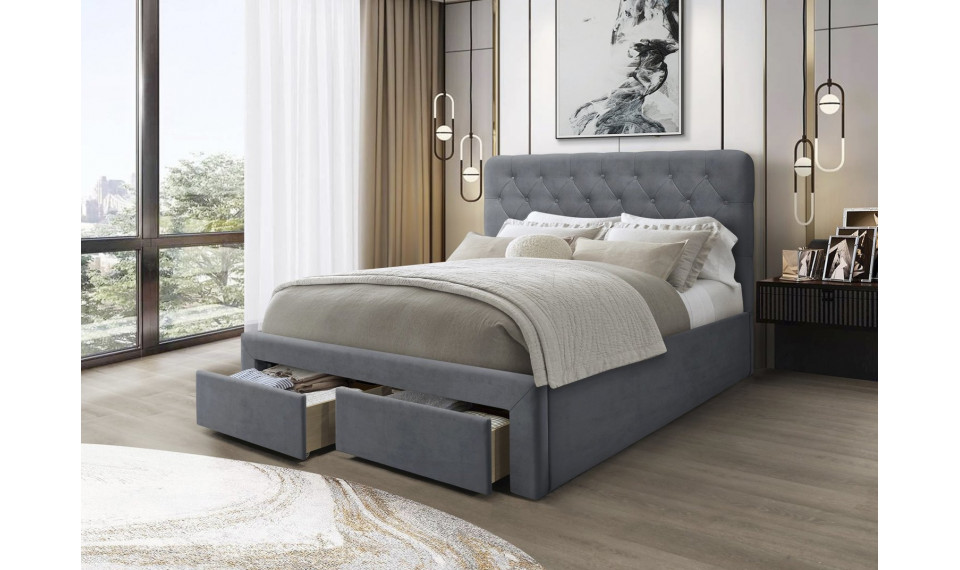 Marisol 160 voodi sahtlitega  hall | Voodid | ZIPhome.ee kuva 1