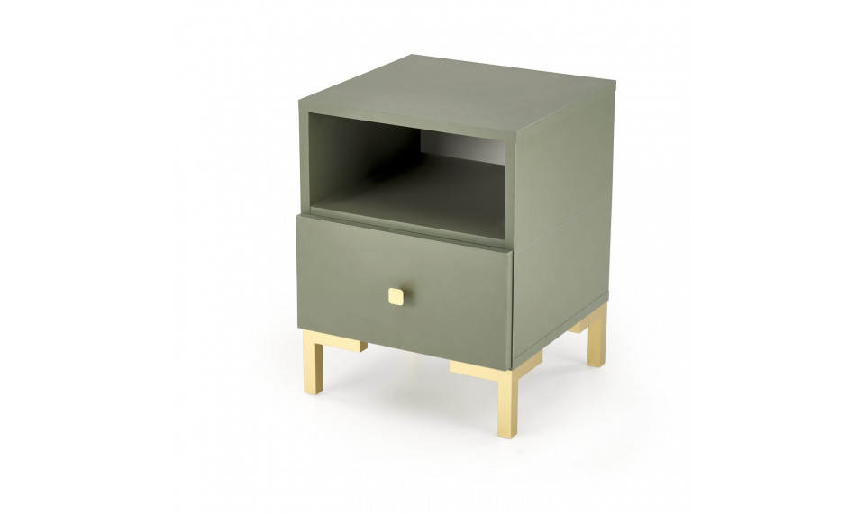Прикроватная тумбочка Silvia зеленая/золотая | Прикроватные тумбочки | ZIPhome.ee изображение 1