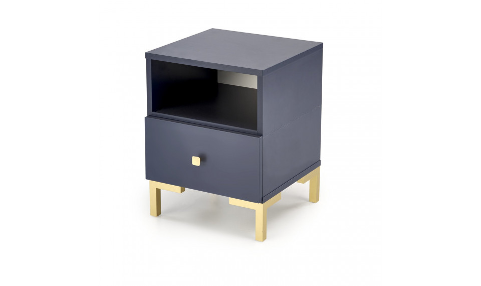 Прикроватная тумбочка Silvia темно-синий/золотой | Прикроватные тумбочки | ZIPhome.ee изображение 1