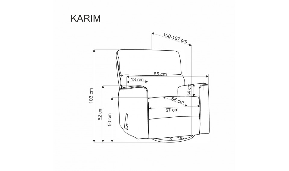 Karim-nojatuoli harmaa | 100% laatu Karim-nojatuoli harmaa | Nojatuolit | ZIPhome.ee kuva 3