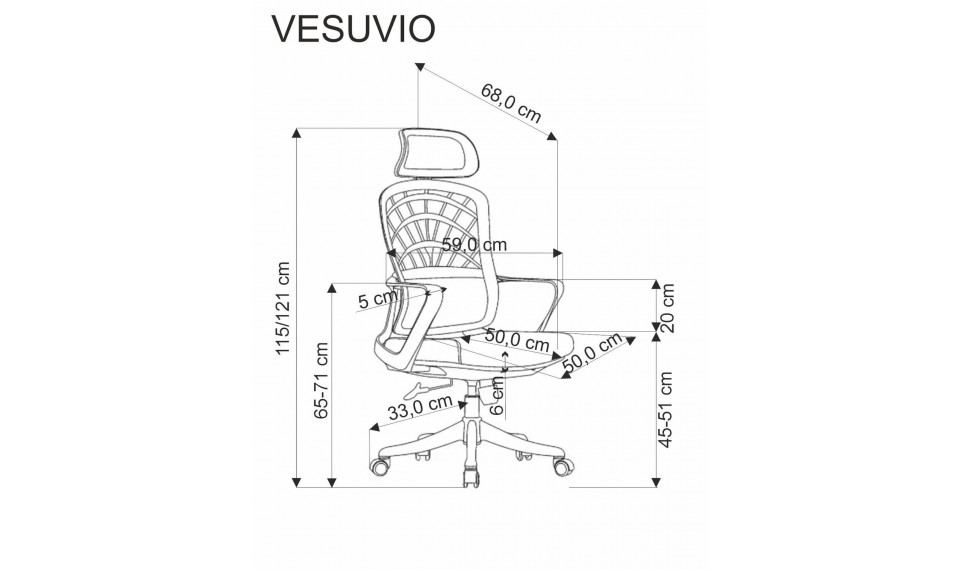 Vesuvio kontoritool must | Kontoritoolid | ZIPhome.ee pilt 2
