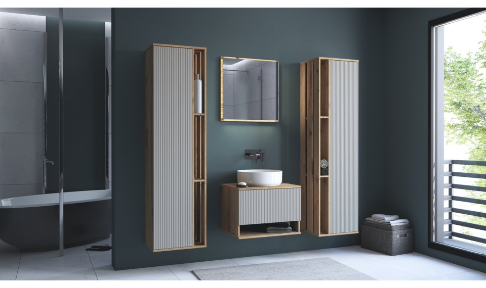 Настенная колонна Aviola 1D дуб ремесленник | Шкафчики для ванной | ZIPhome.ee изображение 5