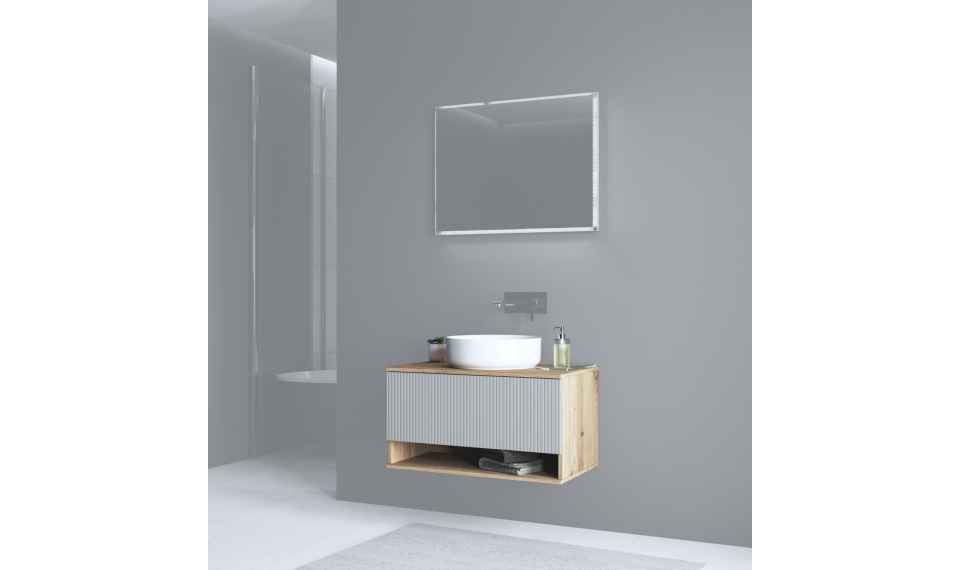 Aviola 80см шкаф для мойки ручной работы дуб | Ванная комната | ZIPhome.ee изображение 1