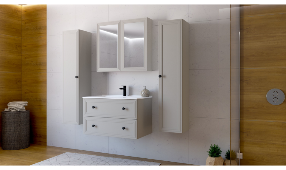 Toreto 70x80cm 2D зеркальный шкаф кашемир | Ванная комната | ZIPhome.ee изображение 6