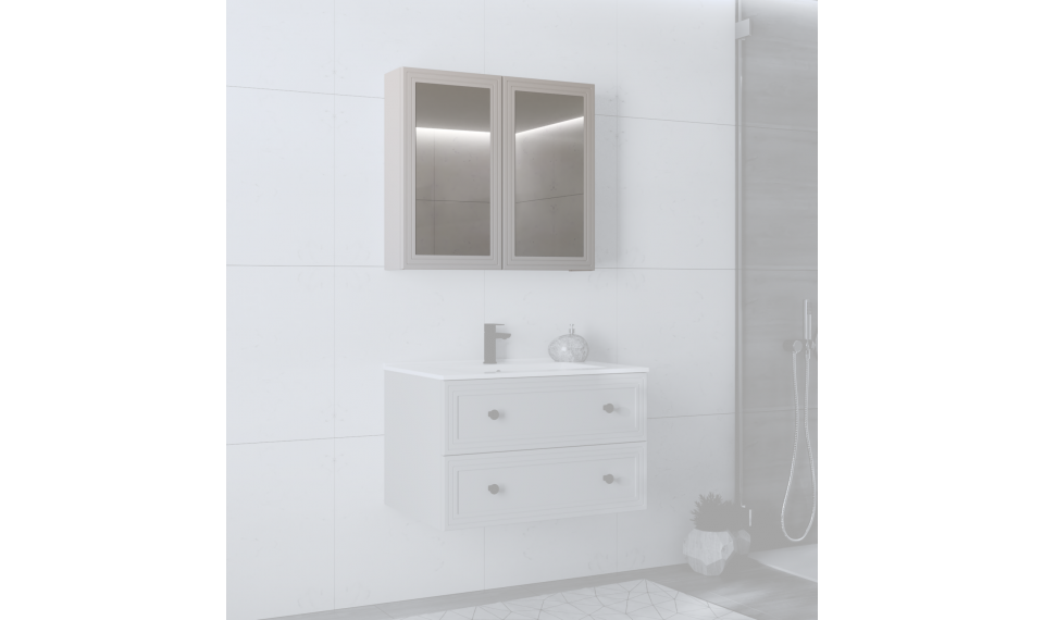 Toreto 70x80cm 2D зеркальный шкаф кашемир | Ванная комната | ZIPhome.ee изображение 1