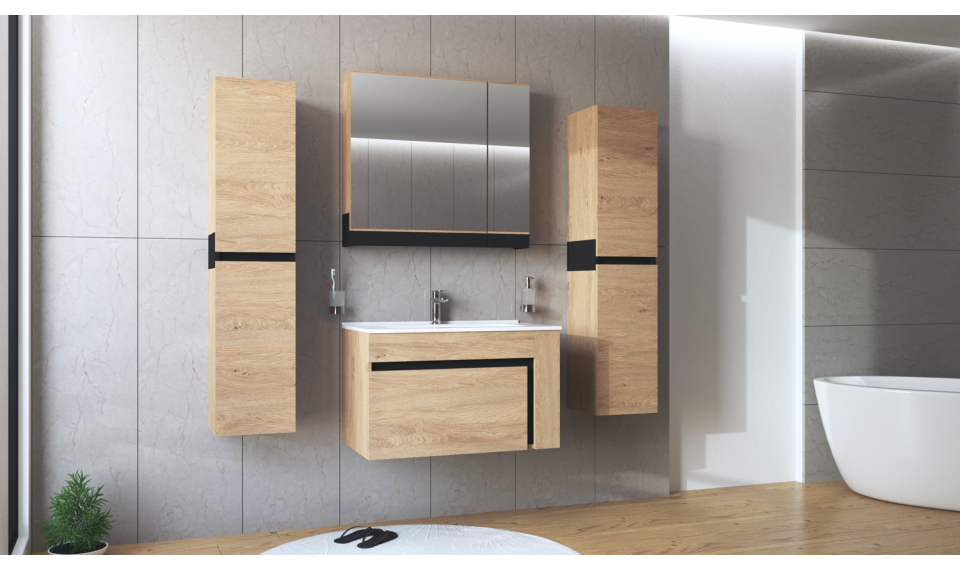 Duesa 80cm 1S peegelkapp | Vannitoakapid | ZIPhome.ee pilt 5