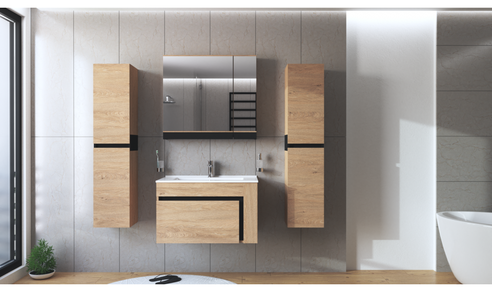 Duesa 80cm 1S peegelkapp | Vannitoakapid | ZIPhome.ee pilt 4