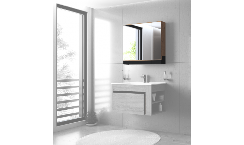 Duesa 80cm 1S peegelkapp | Vannitoakapid | ZIPhome.ee pilt 1